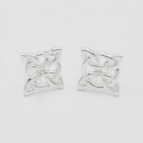 A product image for the product Sterling Silver Celtic Knot Stud Earrings.